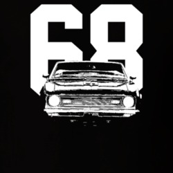 1968 Camaro Grill View With Year Dark Color T-Shirt