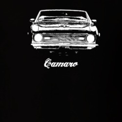 1968 Camaro Grill View With Model Dark Color T-Shirt