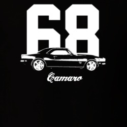 1968 Camaro Side View With Year And Model Dark Color T-Shirt