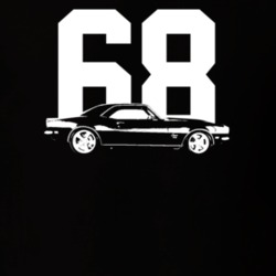 1968 Camaro Side View With Year Dark Color T-Shirt