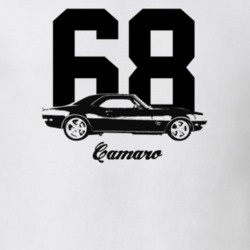 1968 Camaro Side View With Year And Model Light Color T-Shirt