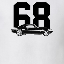 1968 Camaro Side View With Year Light Color T-Shirt
