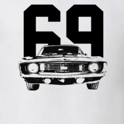 1969 Camaro Grill View With Year Light Color T-Shirt