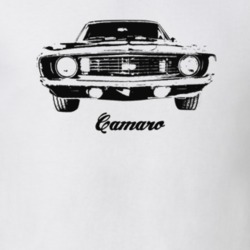 1969 Camaro Grill View With Model Light Color T-Shirt