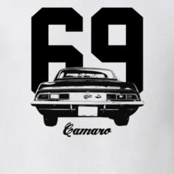 1969 Camaro Rear View With Year And Model Light Color T-Shirt