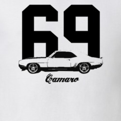 1969 Camaro Side View With Year And Model Light Color T-Shirt