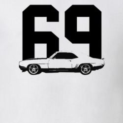 1969 Camaro Side View With Year Light Color T-Shirt