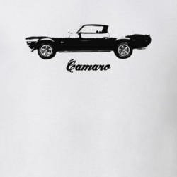 1970 Camaro Side View With Model Light Color T-Shirt