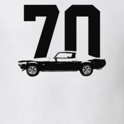1970 Camaro Side View With Year Light Color T-Shirt