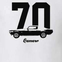 1970 Camaro Side View With Year And Model Light Color T-Shirt