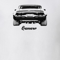 1970 Camaro Rear View With Model Light Color T-Shirt