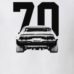 1970 Camaro Rear View With Year Light Color T-Shirt