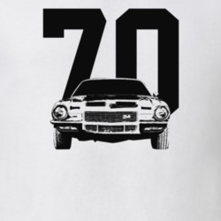 1970 Camaro Grill View With Year Light Color T-Shirt