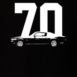 1970 Camaro Side View With Year Dark Color T-Shirt