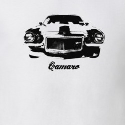 1971 Camaro Grill View With Year Light Color T-Shirt
