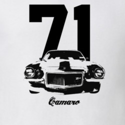 1971 Camaro Grill View With Year And Model Light Color T-Shirt