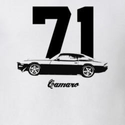 1971 Camaro Side View With Year And Model Light Color T-Shirt