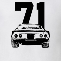 1971 Camaro Rear View With Year Light Color T-Shirt