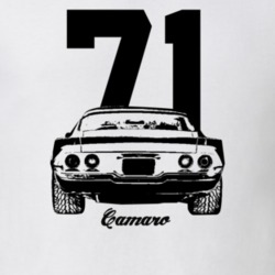 1971 Camaro Rear View With Year And Model Light Color T-Shirt