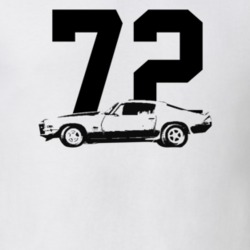 1972 Camaro Side View With Year Light Color T-Shirt