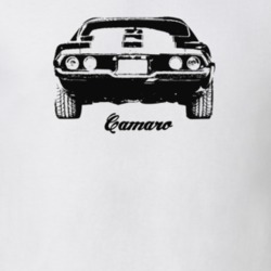 1972 Camaro Rear View With Model Light Color T-Shirt