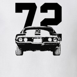 1972 Camaro Rear View With Year Light Color T-Shirt