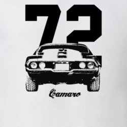 1972 Camaro Rear View With Year And Model Light Color T-Shirt