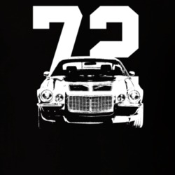 1972 Camaro Grill View With Year Dark Color T-Shirt
