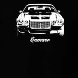 1972 Camaro Grill View With Model Dark Color T-Shirt
