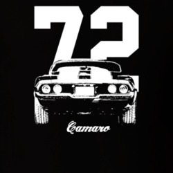 1972 Camaro Rear View With Year and Model Dark Color T-Shirts T Shirt