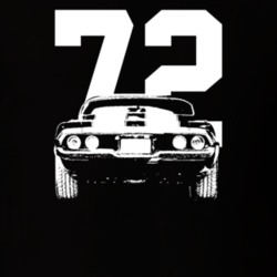 1972 Camaro Rear View With Year Dark Color T-Shirt