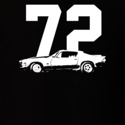 1972 Camaro Side View With Year Dark Color T-Shirt