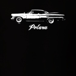 1960 Polara Side View With Model Dark Color T Shirt