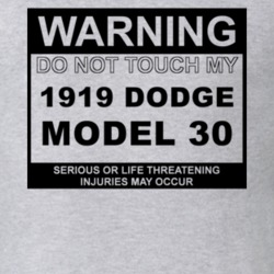 Warning Do Not Touch My 1919 Dodge Model 30 Funny Car T Shirt