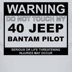 Warning Do Not Touch My 1940 Bantam Pilot Funny Car T Shirt