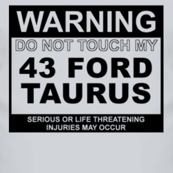 Warning Do Not Touch My 1943 Taurus Funny Car T Shirt