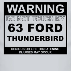 Warning Do Not Touch My 1963 Thunderbird Funny Car T Shirt