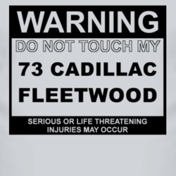 Warning Do Not Touch My 1973 Cadillac Fleetwood Funny Car T Shirt