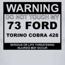 Warning Do Not Touch My 1973  TORINO COBRA 428 Funny Car T Shirt