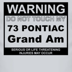 Warning Do Not Touch My 1973 Pontiac Grand Am Funny Car T Shirt
