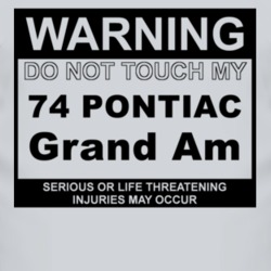 Warning Do Not Touch My 1974 Pontiac Grand Am Funny Car T Shirt