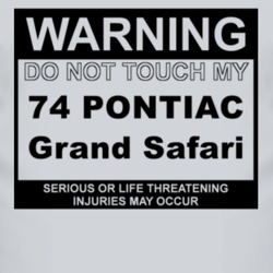 Warning Do Not Touch My 1974 Pontiac Grand Safari Funny Car T Shirt