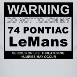 Warning Do Not Touch My 1974 Pontiac LeMans Funny Car T Shirt