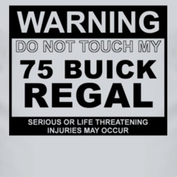 Warning Do Not Touch My 1975 BUICK REGAL Funny Car T Shirt