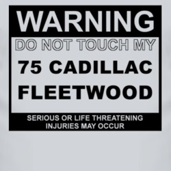 Warning Do Not Touch My 1975 Cadillac Fleetwood Funny Car T Shirt