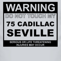 Warning Do Not Touch My 1975 Cadillac Seville Funny Car T Shirt