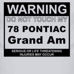 Warning Do Not Touch My 1978 Pontiac Grand Am Funny Car T Shirt