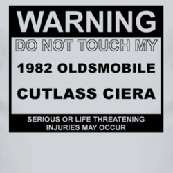 Warning Do Not Touch My 1982 Oldsmobile Cutlass Ciera Funny Car T Shir