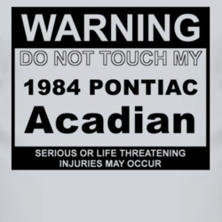 Warning Do Not Touch My 1984 Pontiac Acadian Funny Car T Shirt
