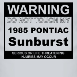 Warning Do Not Touch My 1985 Pontiac Sunburst Funny Car T Shirt